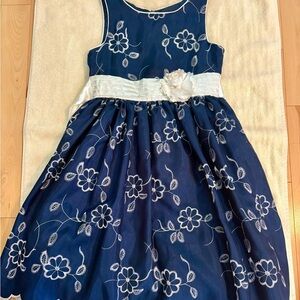 Sweet Heart Rose Blue and White Formal Sundress
